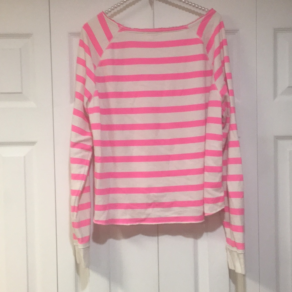 Aeropostale pink and white striped sweatshirt - Picture 5 of 5